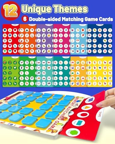 Matching Memory Game for Kids Ages 3-5 4-8, Board Games for 4-6, Car Airplane Camping Travel Toys Games Activities for 3-5 4-8, Toddler Kid Road Trip Essentials, Birthday Gifts for Kids Boys Girls - Image 3