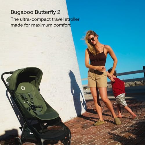 Bugaboo Butterfly 2 Travel Stroller, Ultra-Compact One-Second Fold, Lightweight and Airplane-Friendly (Green) - Image 6