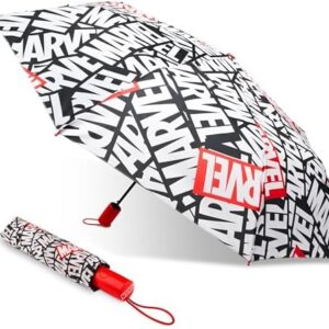 Marvel Kids Umbrella - Folding Telescopic Umbrella, Easy to Open and Close - Lightweight for Travel, School