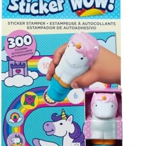 Melissa & Doug Sticker Wow!™ 24-Page Activity Pad and Sticker Stamper, 300 Stickers, Arts and Crafts Fidget Toy Collectible Character – Unicorn Creative Play Travel Toy for Girls and Boys 3+