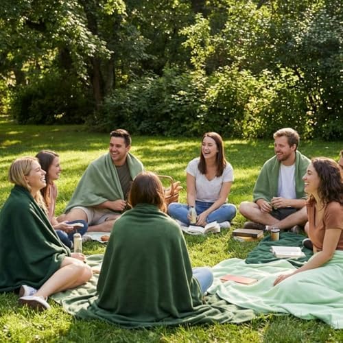 Kinlop Fleece Blanket Bulk 60 x 50 Inch Soft Lightweight Fleece Cozy Blanket Warm Throw Plush Pet Throw for Bed Couch Sofa Home Office Wedding Gifts Travel Camping (Green Tones,40 Packs) - Image 5