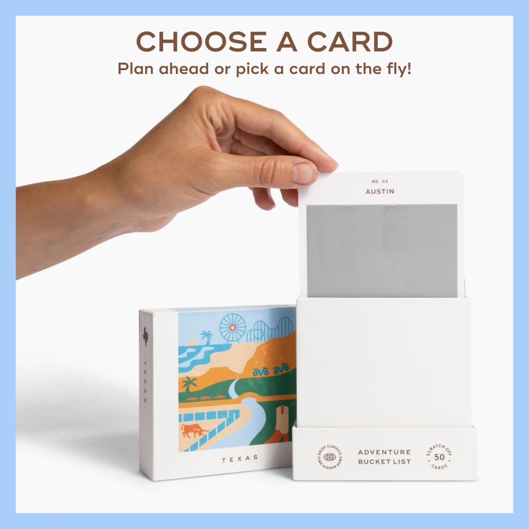 Reach International Outfitters Texas Adventure Bucket List: 50 Scratch-Off Cards for Outdoor Activities, Tourist Attractions, and Road Trips - Perfect Travel Gift and Guide for Exploring - Image 5