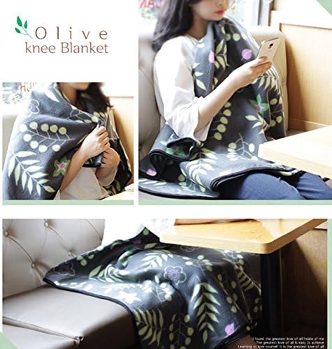 forestfish Portable Travel Blanket Airplane Compact with Bag, Fleece Throw Blanket Cozy Soft for Camping Train 60" x 40", Flower - Image 6