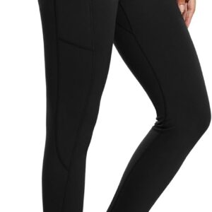 baleaf Women's Fleece Lined Leggings Water Resistant Thermal Winter Warm Tights High Waisted with Pockets Running Gear
