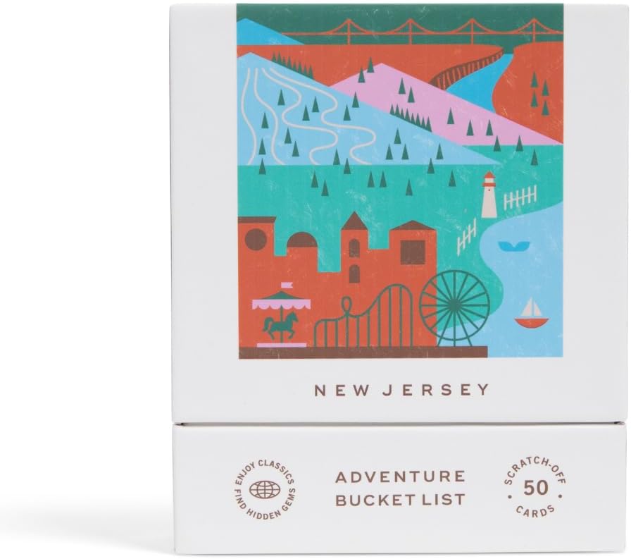 Reach International Outfitters New Jersey Adventure Bucket List: 50 Scratch-Off Cards for Outdoor Activities, Tourist Attractions, and Road Trips - Perfect Travel Gift and Guide for Exploring
