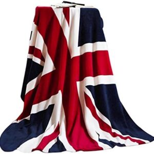 USA/Union Jack Flag Luxury Fleece Blanket - Great British Flag Chair & Sofa Cover - Warm Soft Plush Travel Blanket - Bedspread & Beach Throw