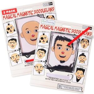 ArtCreativity Magnetic Drawing Face - 2 Pack - Travel Toys for Kids, Magnetic Toys Game, Magnet Drawing Doodle Board for Kids - Retro Toy, Vintage Toy, Travel Essentials Games for Ages 3+