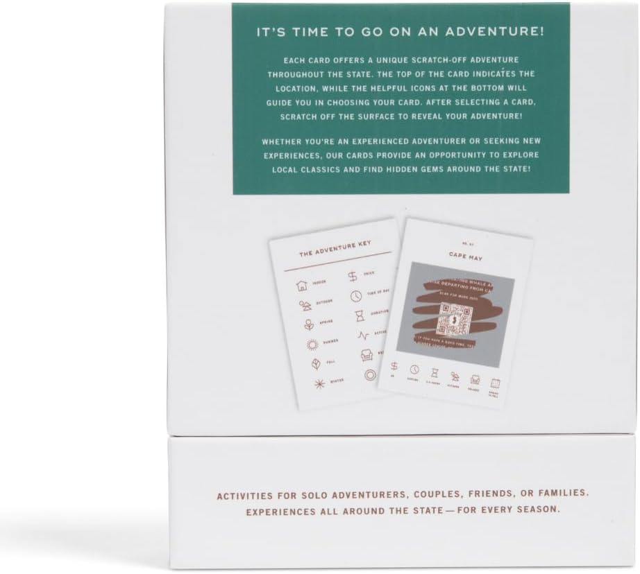 Reach International Outfitters New Jersey Adventure Bucket List: 50 Scratch-Off Cards for Outdoor Activities, Tourist Attractions, and Road Trips - Perfect Travel Gift and Guide for Exploring - Image 9