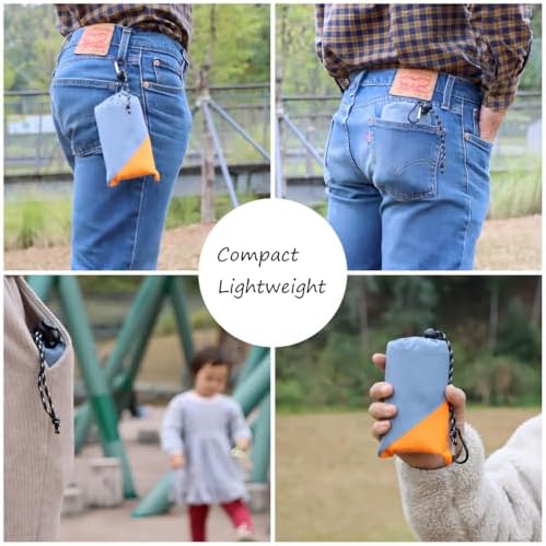 Orga'Neat Pocket Picnic Blanket, Sandproof Lightweight Pocket Camping Tarp, 55″x 60″ Foldable & Fits into Small Bag, Water Resistant Washable Quick Dry Compact Beach Mat for Outdoor Recreation - Image 4