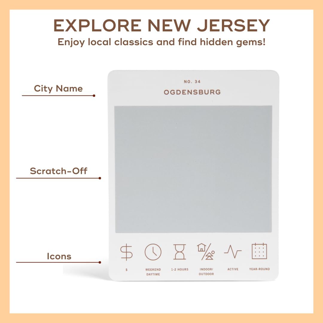 Reach International Outfitters New Jersey Adventure Bucket List: 50 Scratch-Off Cards for Outdoor Activities, Tourist Attractions, and Road Trips - Perfect Travel Gift and Guide for Exploring - Image 2