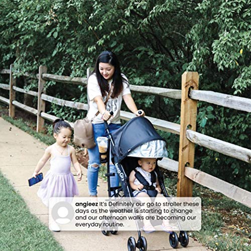 Jeep PowerGlyde Plus Stroller by Delta Children Lightweight Travel Stroller with Smoothest Ride, Aluminum Frame, 4-Position Recline, Extra Large Storage Basket, Black - Image 7