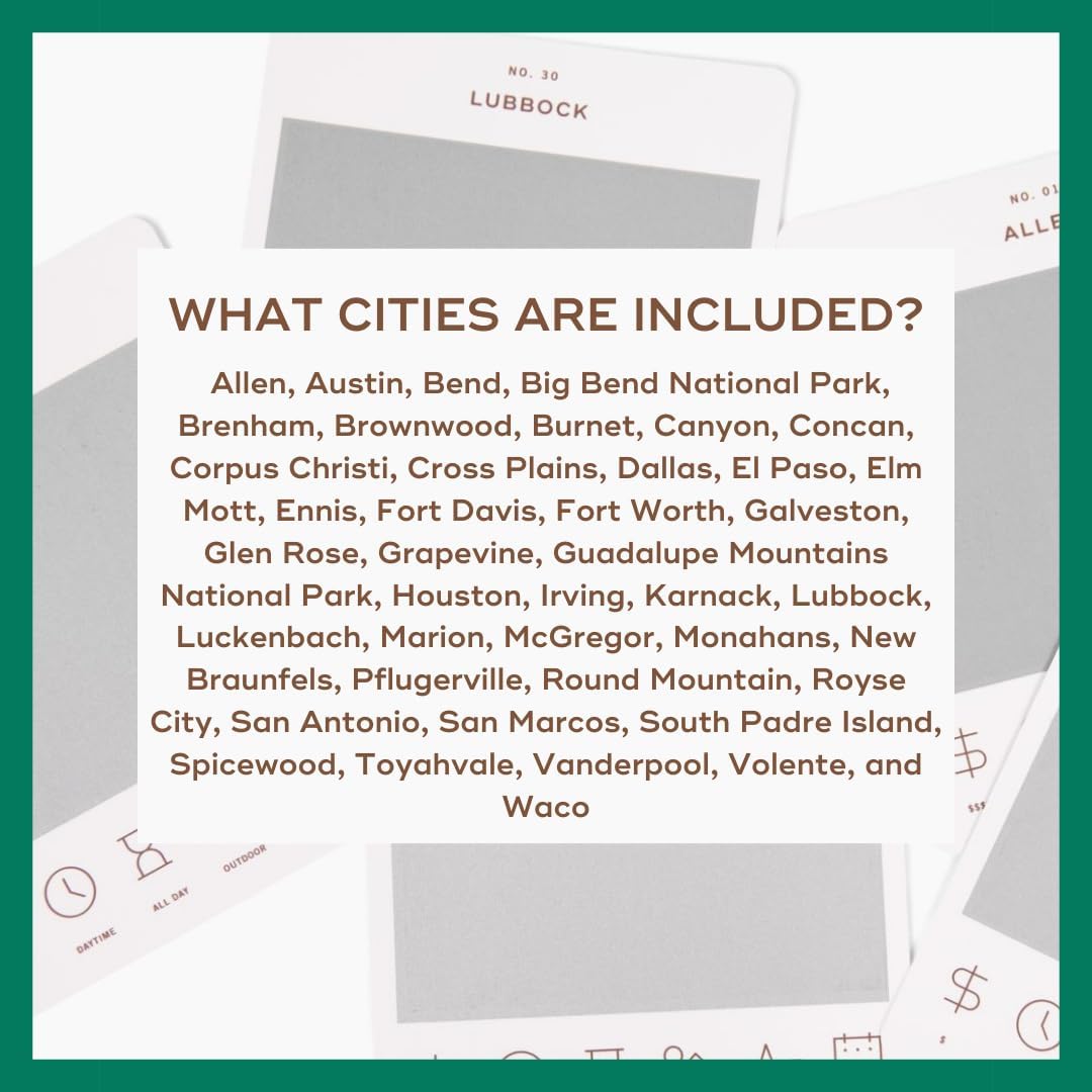 Reach International Outfitters Texas Adventure Bucket List: 50 Scratch-Off Cards for Outdoor Activities, Tourist Attractions, and Road Trips - Perfect Travel Gift and Guide for Exploring - Image 8