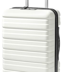 Lekesky 16 Inch Underseat Carry On Luggage Airline Approved, Small Hard Shell Suitcase with TSA Lock Spinner Wheels, Lightweight Personal Item Carry-On for Travel, Beige-Brown