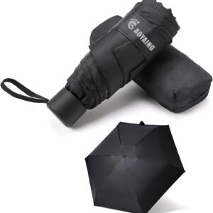 GAOYAING Small Mini Umbrella with Case Light Compact Design Perfect for Travel Lightweight Portable Parasol Outdoor Sun&Rain Umbrellas 34 Inches
