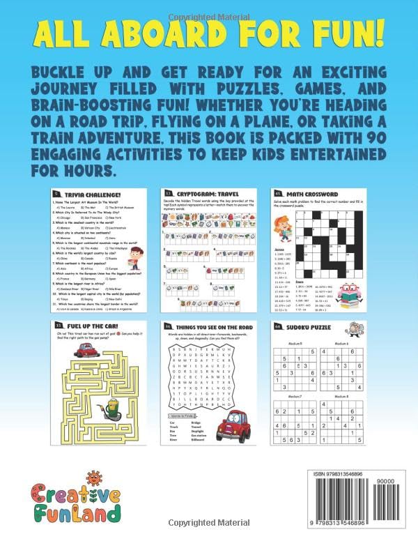 Travel Games For Kids Ages 8-12: 90 Fun Activities, Brain Teasers, and Puzzles to Keep Kids Busy on Road Trips, Airplane Flights, Trains, and Long Car Rides – The Ultimate Travel Activity Book! - Image 2