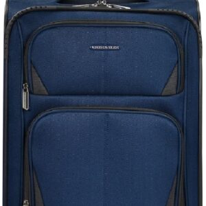 U.S. Traveler Aviron Bay Expandable Softside Luggage With Spinner Wheels, Navy, Carry-on 23-Inch