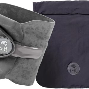 trtl Pillow - Scientifically Proven, Super Soft Neck Support Travel Pillow for Sleeping - Lightweight and Machine Washable - Ergonomic Design for Traveling on Airplanes, Cars, and Trains - Grey