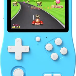 32 Bit Handheld Games for Kids Preloaded 139 Video Games, Portable Video Gaming Player with 3.0" IPS Screen and Rechargeable Battery, Mini Travel Games Electronic Gifts Toys for Boys Girls, Blue