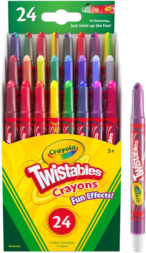 Crayola Twistables Crayons for Kids (24ct) No Sharpen Toddler Coloring Supplies, Less Mess, Stocking Stuffer & Holiday Gifts for Boys & Girls, Ages 3, 4, 5 - Image 2