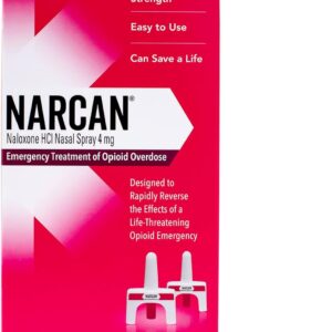 NARCAN Nasal Spray 4 mg, Emergency Treatment of Opioid Overdose, 2 Single-Dose Devices