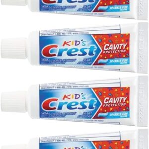 Crest Kids Cavity Protection Toothpaste, Sparkle Fun, Travel Size 0.85 oz (24g)- Pack of 4