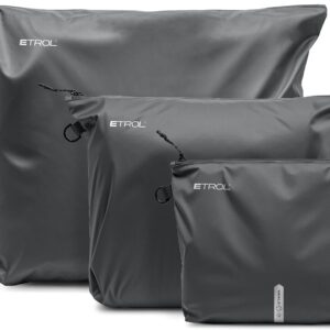 ETROL Travel Packing Cubes Set of 3, Waterproof Compression Storage Bags for Clothes, Lightweight Luggage Organizers for Suitcase, Backpacking, Hiking, Camping & Business Trips(M+L+XL)