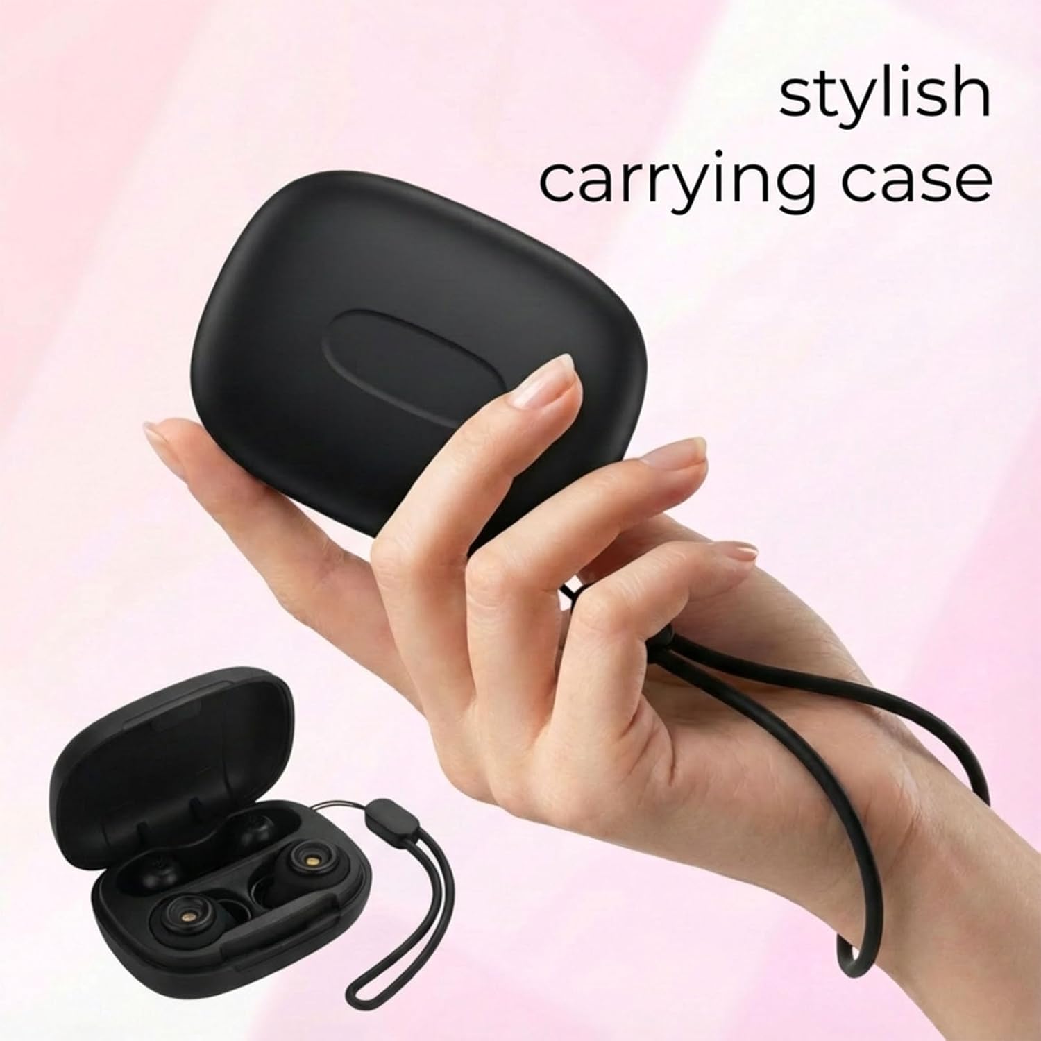 Noise Cancelling Earplugs for Sleep, Swimming, Travel, Concerts, Focus and Work, 50dB Noise Reduction Washable Silicone Ear Plugs with Filter Tech, 5 Pairs of Ear Tips & Carrying Case(Black) - Image 6