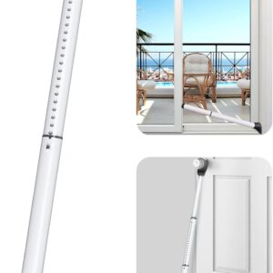 AceMining Upgraded Door Security Bar & Sliding Patio Bar, Heavy Duty Stoppers Adjustable Jammer for Home, Apartment, Travel (1 Pack,White)