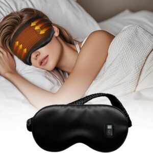 Joythink Cordless Sleep Mask Heated Eye Mask for Dry Eyes,Eye Relief,with 3 Temperature Settings and Timer Control,Washable Eye Mask,Gifts for Friends