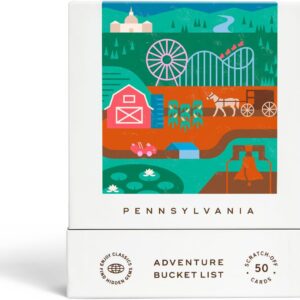 Reach International Outfitters Pennsylvania Adventure Bucket List: 50 Scratch-Off Cards for Outdoor Activities, Tourist Attractions, and Road Trips - Perfect Travel Gift and Guide for Exploring