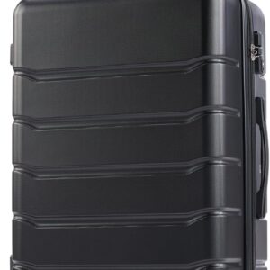 NEWBULIG 20 Inch Carry on Luggage, Lightweight Expandable Rolling Suit Case with TSA Lock, Hard Shell ABS Suitcase with Double Spinner Wheels, Black