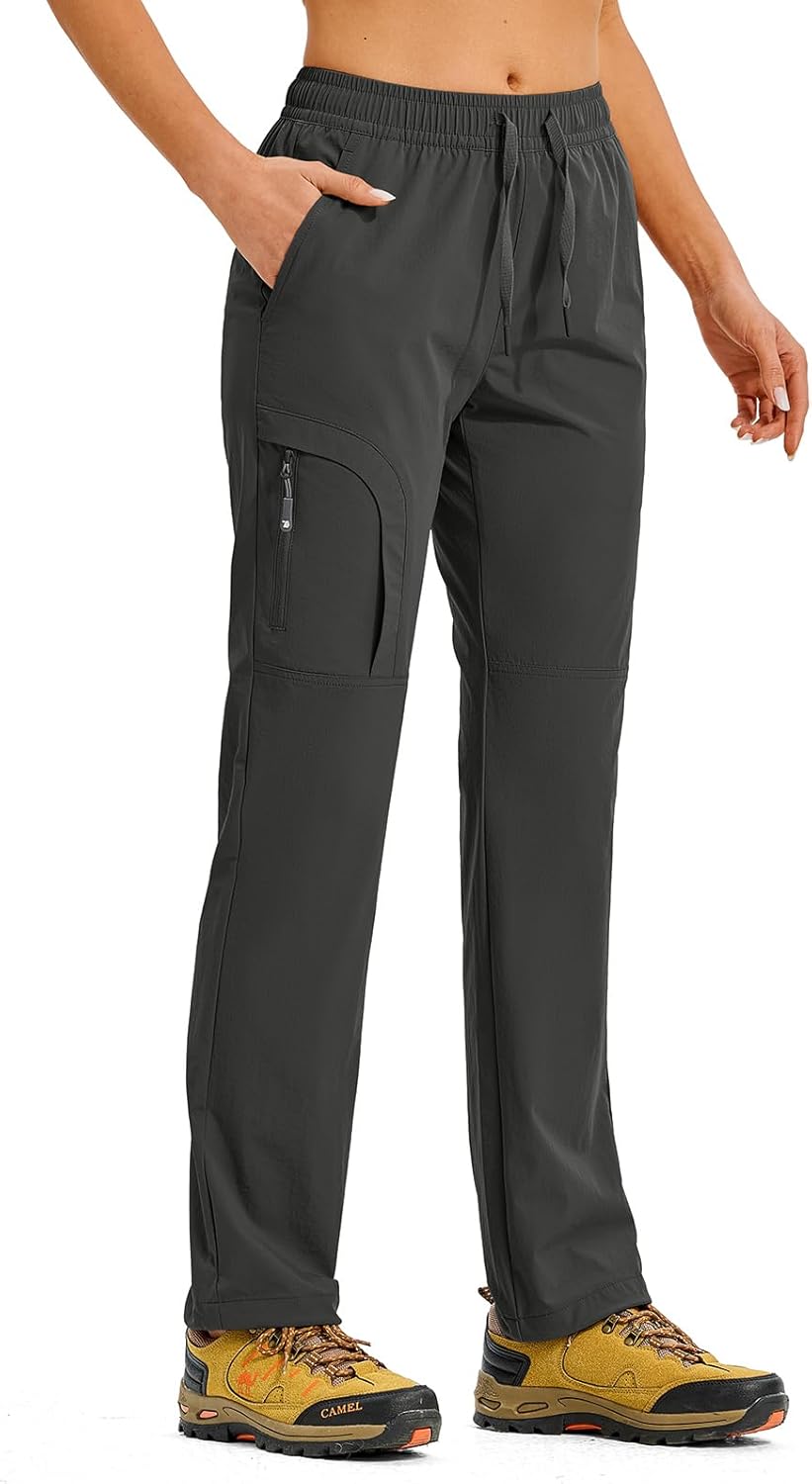 TBMPOY Women's Hiking Pants Water Resistant Lightweight Quick Dry Cargo Travel Fishing Work Camping Pant with 4 Pockets