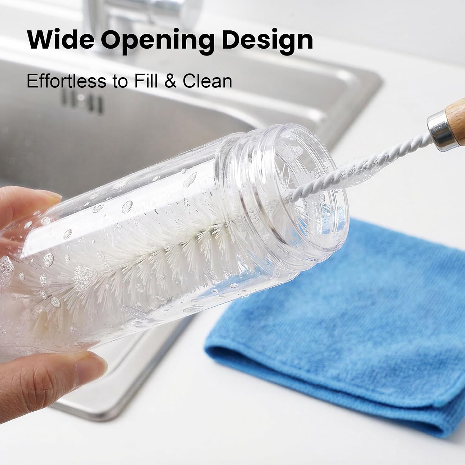 Cosywell Travel Bottles for Toiletries 5 Pack 3.4oz Pre-Printed Travel Size Containers TSA Approved Toiletry Bottles Wide Mouth Leak Proof Squeeze Bottle for Lotion Toothpaste(Clear) - Image 4