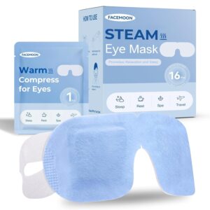 16 Packs Steam Eye Mask for Dry Eye: Self Heating Moist Warm Compress for Stye, Digital Eye Strain & Stress Relief - Disposable | No Microwave Needed | Travel Essential | Deep Sleep Relief, Unscented