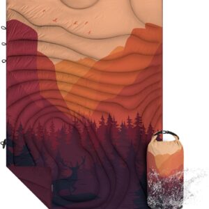 Camping Blanket Puffy - Outdoor Stadium Blanket Wearable, Lightweight, Packable, Machine Washable Camping Quilt for Traveling, Picnic, Beach, Party