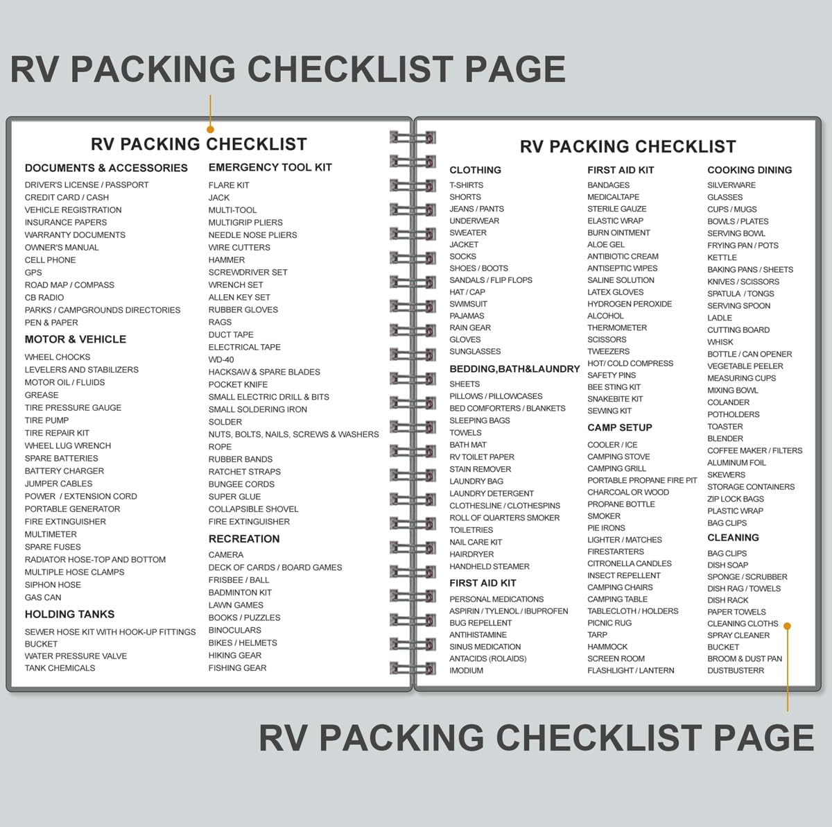 Heveboik Camping Journal and RV Travel Log Book - A5 Outdoor Camp & Adventure Journal for 25 Camping, Hiking Journal, Family Travel Books Camper Essentials Camping, 5.8" x 8.5", Grey - Image 5