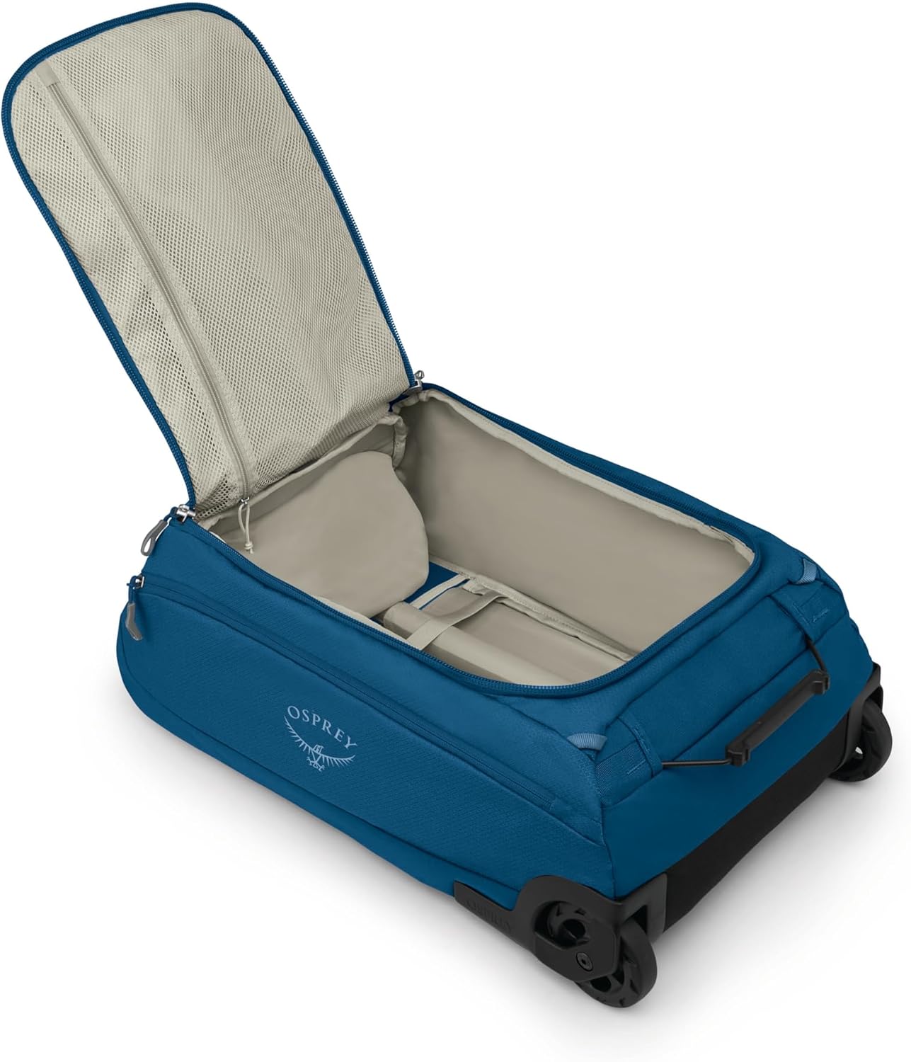 Osprey Daylite 40L Wheeled Carry On Collapsible Travel Duffel Bag, Lightweight Rolling Suitcase, Night Shift Blue - Image 6