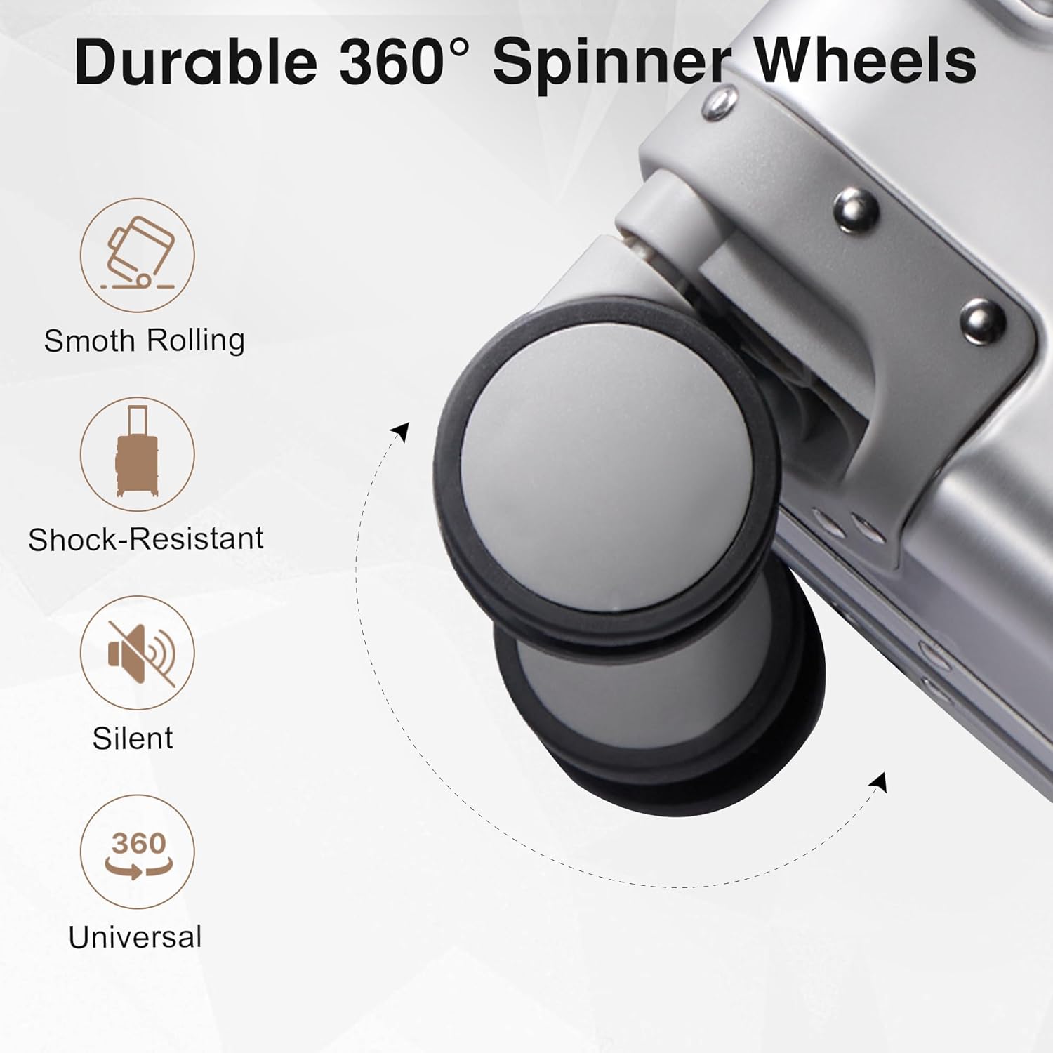 All Aluminum Carry On Luggage 22x14x9 Airline Approved,Zipperless Luggage Premium Aluminum Suitcase Luggage, Hard Shell Carry On Luggage with Spinner Wheels (silver, 20inch) - Image 4