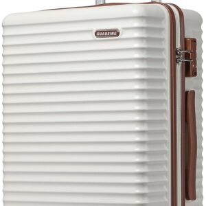 20-Inch Carry on Luggage,Carry-on Suitcase with Spinner Wheels and TSA Lock, 22x14x9 Airline Approved,Hardside Lightweight Travel Carry-on Luggage,Small Rolling Luggage (White, 20 IN)