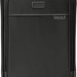 Briggs & Riley Essential 22" Carry On Expandable Spinner - Luggage for Travel, Suitcases with Wheels, Softside Rolling Bag for Men & Women, Self-Repairing Zipper - Baseline Collection, Black