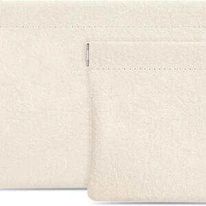 Sightor 2 PCS Small Makeup Bag for Women, Small Pouches for Purse Mini Cosmetic Bag Waterproof Pouch Travel Storage Bag for Cosmetics Headphones Jewelry Coins (Beige)