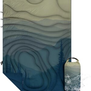 Camping Blanket Puffy - Outdoor Stadium Blanket Wearable, Lightweight, Packable, Machine Washable Camping Quilt for Traveling, Picnic, Beach, Party