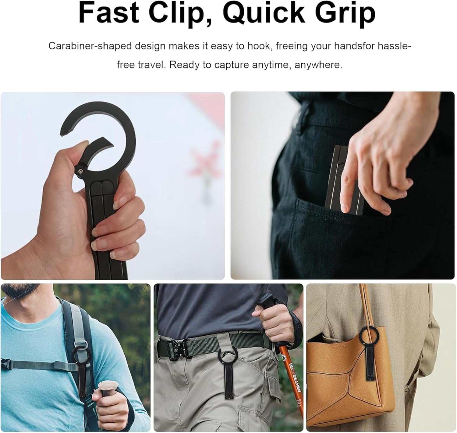 Magnetic Phone Tripod Stand Handy Phone Stand for iPhone Adjustable Aluminium Maglock Smartphone Mini Tripod Pocket Cell Phone Stand Strong Magnet Quick Mount Compatible with iPhone 17/16/15/14, Black - Image 7