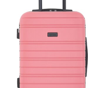 kensie 22" Peonies Hardside Carry-On Luggage with ID Tag, Flowering Ginger