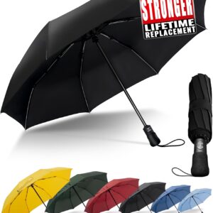 Travel Compact Umbrella Windproof - Portable Automatic for Rain, Folding Umbrella for Men and Women, Portable 210T Fabric