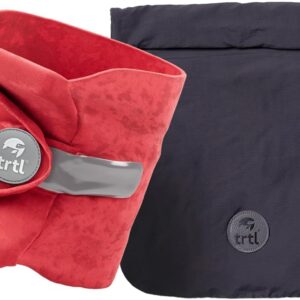trtl Pillow - Scientifically Proven, Super Soft Neck Support Travel Pillow for Sleeping - Lightweight and Machine Washable - Ergonomic Design for Traveling on Airplanes, Cars, and Trains - Coral