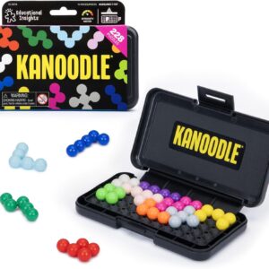 Educational Insights Kanoodle - Original 3D Brain Teaser Puzzle, Single Player Mind Challenge Toys, Handheld Travel Games, Challenging Logic Puzzles and Gifts for Kids, Teens & Adults Ages 7+