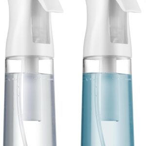 2 Pack Continuous Spray Bottles - Ultra Fine Mist Sprayer | Water Spray Bottle For Hair Mister Spray Bottle | Hair Spray Bottles For Hairstyling, Cleaning, Salons - 2pk 6.8 OZ / 200 ML