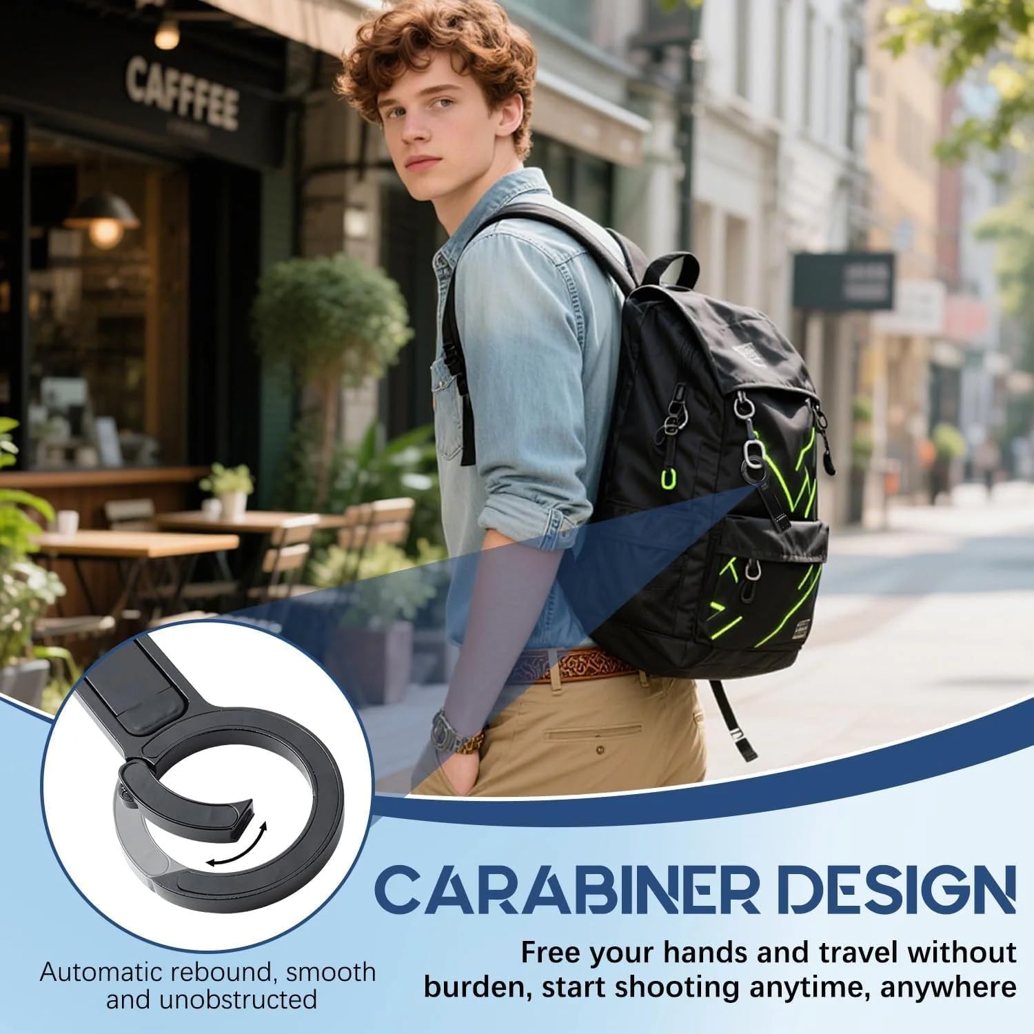 Magnetic Phone Tripod Stand Handy Phone Stand for iPhone Adjustable Aluminium Maglock Smartphone Mini Tripod Pocket Cell Phone Stand Strong Magnet Quick Mount Compatible with iPhone 17/16/15/14, Black - Image 5