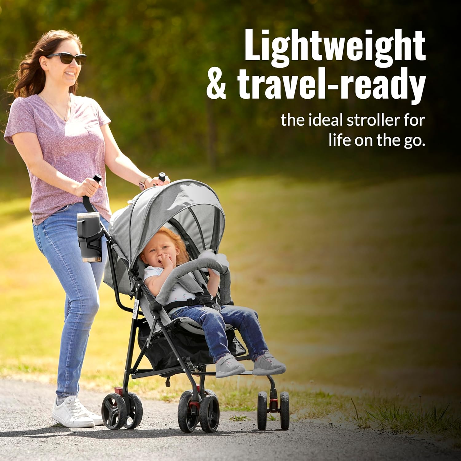 Dream On Me Vista Moonwalk Stroller, Disney Approved Lightweight Stroller for Toddlers and Infants, One-Hand Fold, Reclining Seat, Canopy with Sun Visor, Everyday & Travel Ready - Image 7